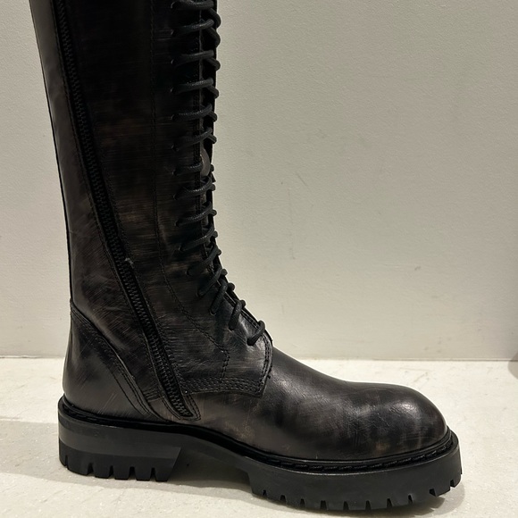 New in box special edition Ann demeulemeester distressed leather knee high boots - Picture 8 of 16